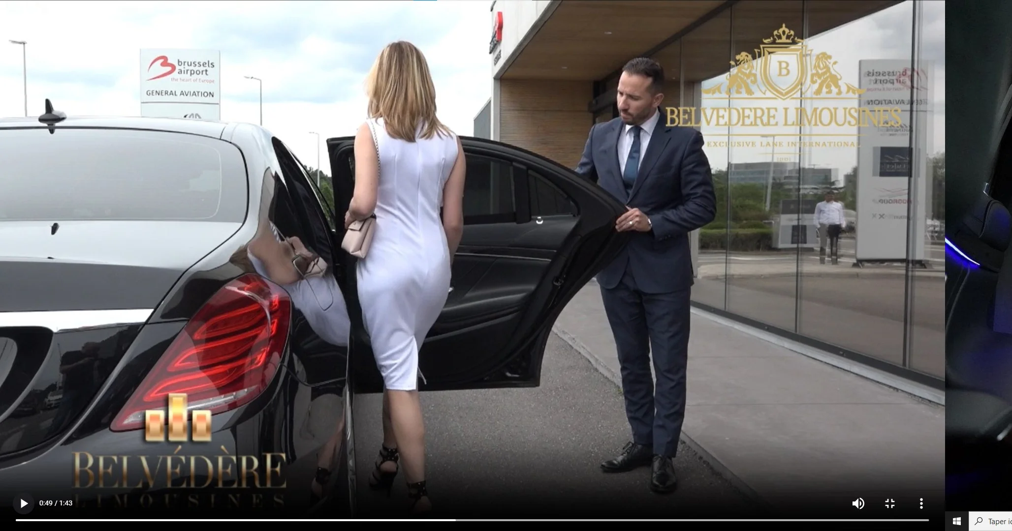 Belvedere Limousines chauffeur at Brussels Airport
